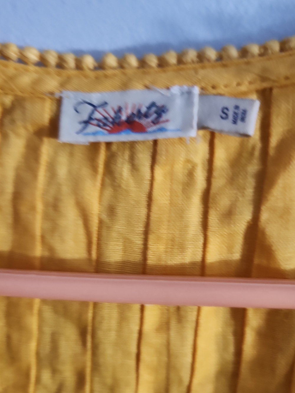 Faherty Yosepha Linen Top Blouse Ruffles Raw Edge Summer Sz S - Picture 4 of 7